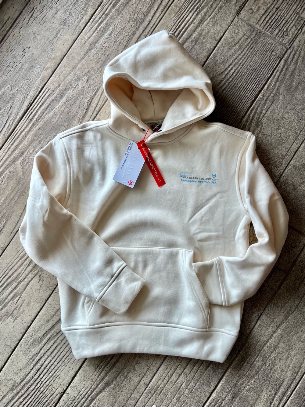 Baseball Lifestyle 101 Kids Cream Pullover Hoodie